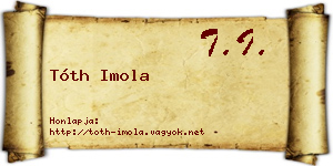 Tóth Imola névjegykártya